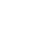 Circle LinkedIn Logo in white
